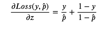 Fig 60. The derivative of the Binary Cross Entropy Loss Function
