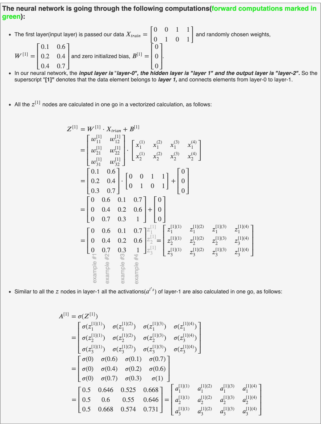 Fig 68.a. Forward propagation on 2-layer neural net