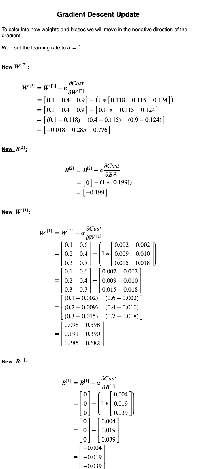 Fig 71. Batch gradient descent update
