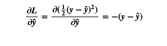 Fig 16. The partial derivative of Loss w.r.t ŷ
