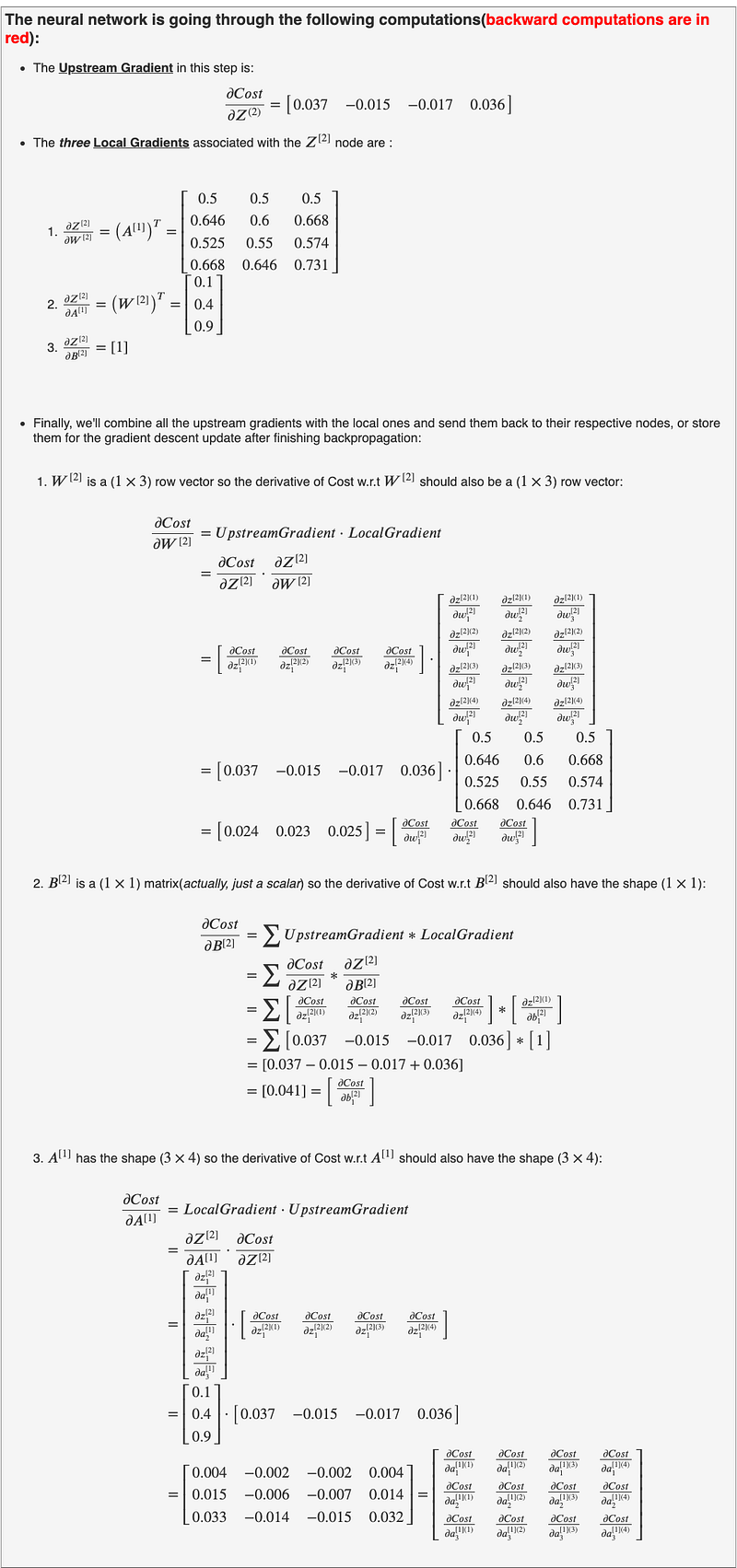 Fig 81. c. Backpropagation on the neural net with a hidden layer